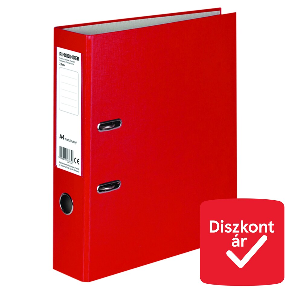 Red Ring Binder A4 Matt 7,5 cm