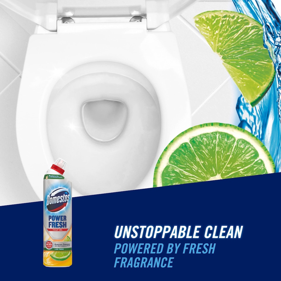 image 1 of Domestos Power Fresh Toilet Gel Lime Fresh 750ml