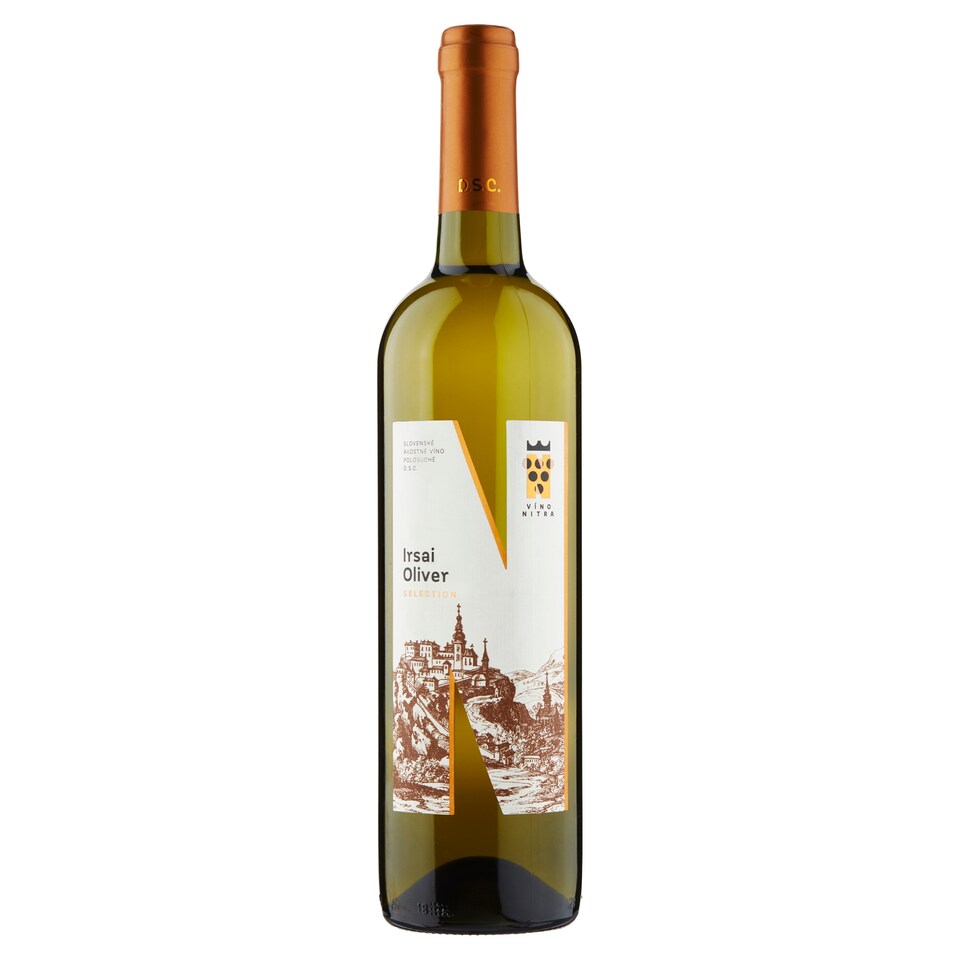 Víno Nitra Selection Irsai Oliver Slovak Quality Semi-Dry White Wine D.S.C. 0.75 L