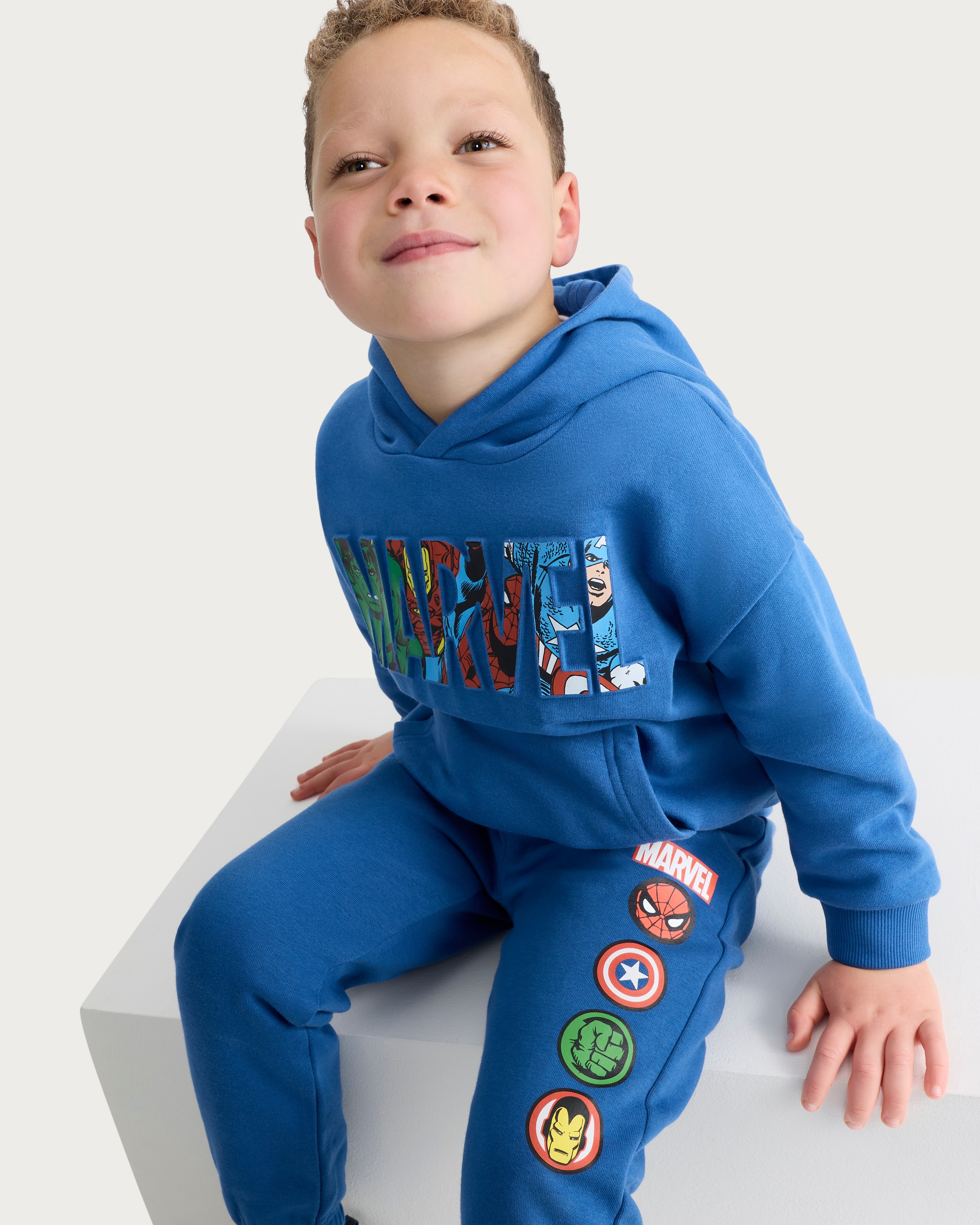 Marvel Felpa in cotone raglan per ragazzi pre-adolescenti, con
