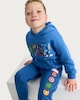 image 1 of Marvel Cotton Rich Hoodie and Joggers Set in Blue