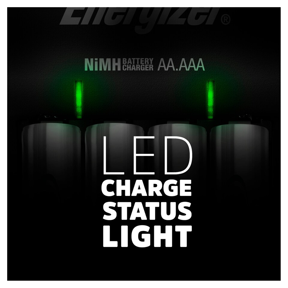 image 1 of Energizer Base Charger with 4 AA rechargeable Batteries included