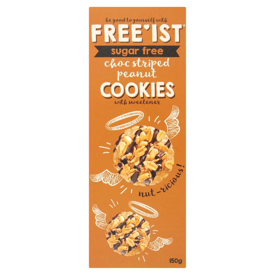 Free'ist Sugar Free Choc Striped Peanut Cookies 150g