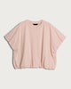 image 4 of F&F Pure Cotton Bubble Hem Top in Pink