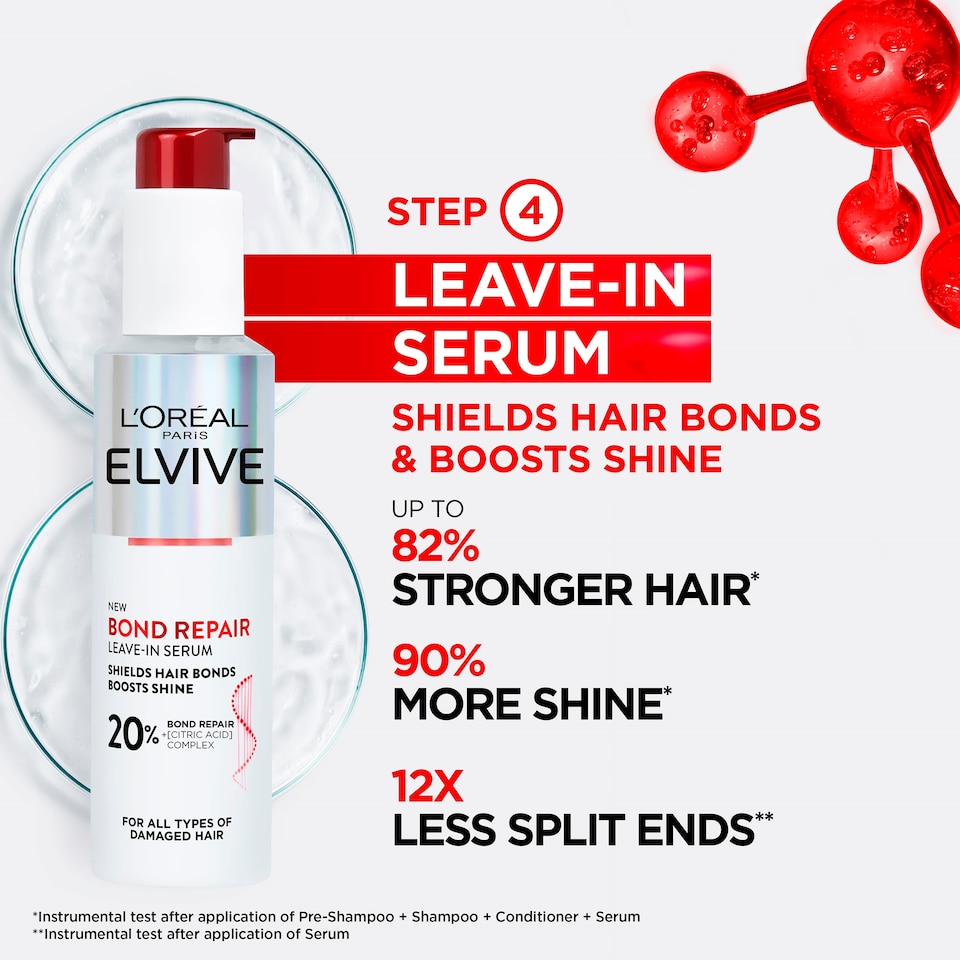image 1 of L'Oreal Paris Elvive Bond Repair Leave In Serum 150ml