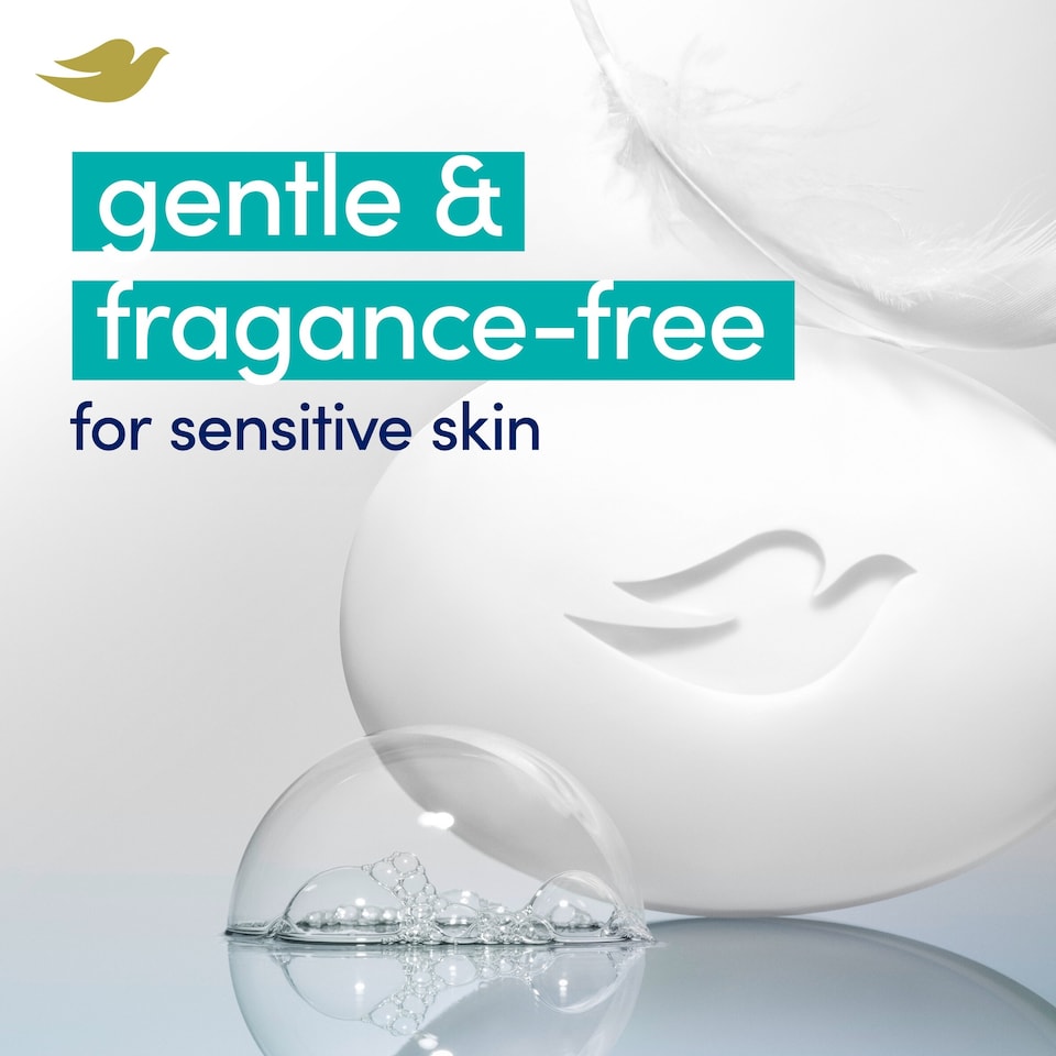 image 1 of Dove Sensitive Beauty Bar Soap with 1/4 Moisturising Cream 2 x 90g