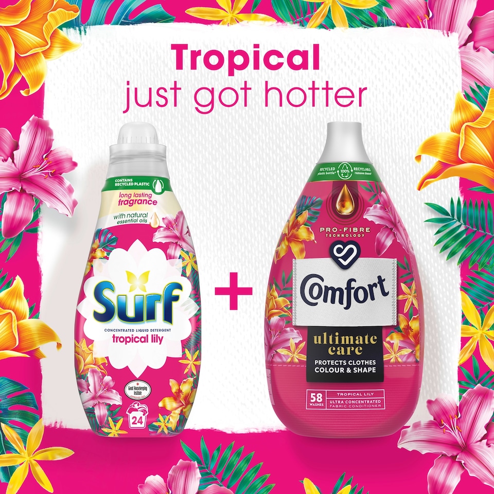 image 1 of Comfort Ult/C Tropical French Connection 58 Washes 870Ml