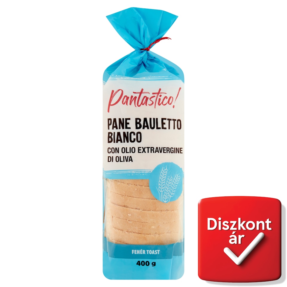 Pantastico! fehér toast szeletek extra szűz olívaolajjal 400 g