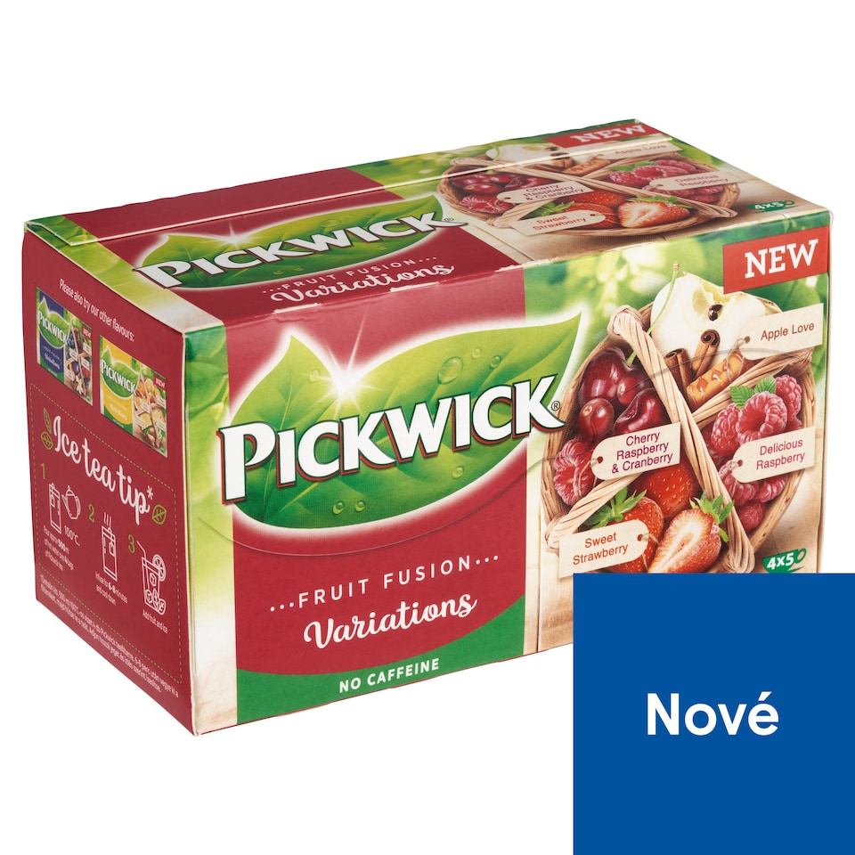 Pickwick Fruit Fusion Výběr ovocných čajů a ovocnobylinného čaje 20 ks 38,75g