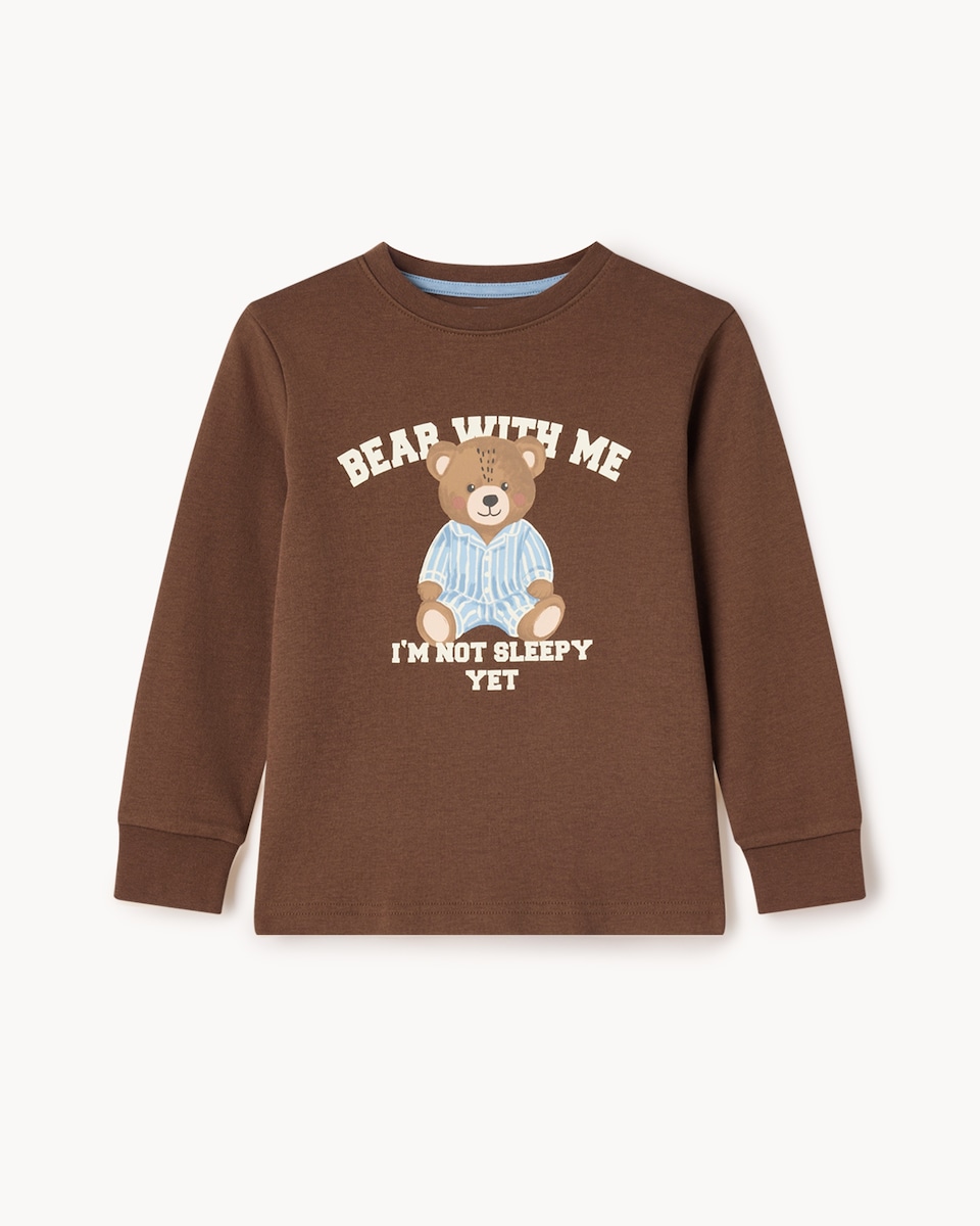 image 1 of F&F Boys 2-Pack Pure Cotton Bear Pyjama Sets in Multi