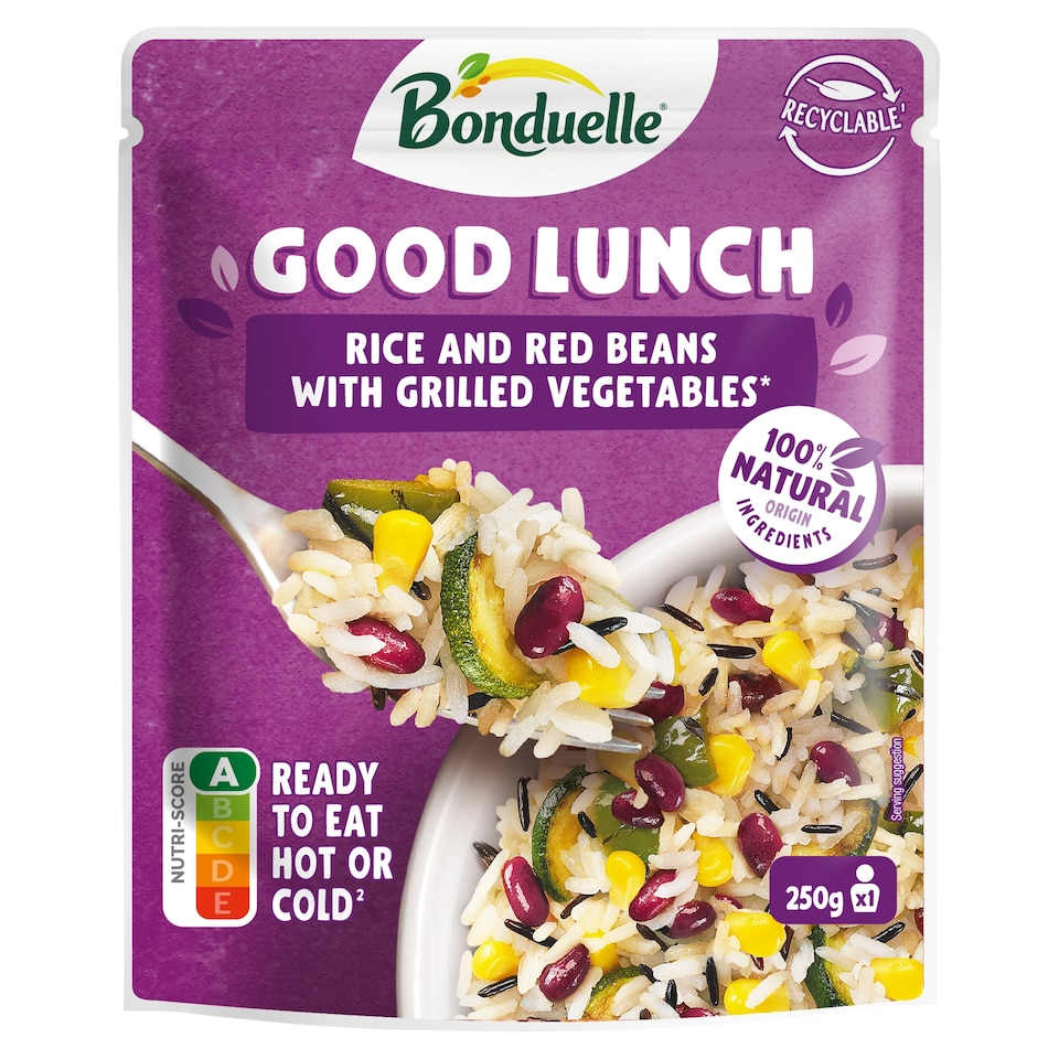 Bonduelle Good Lunch rýže a červené fazole s grilovanou zeleninou 250g
