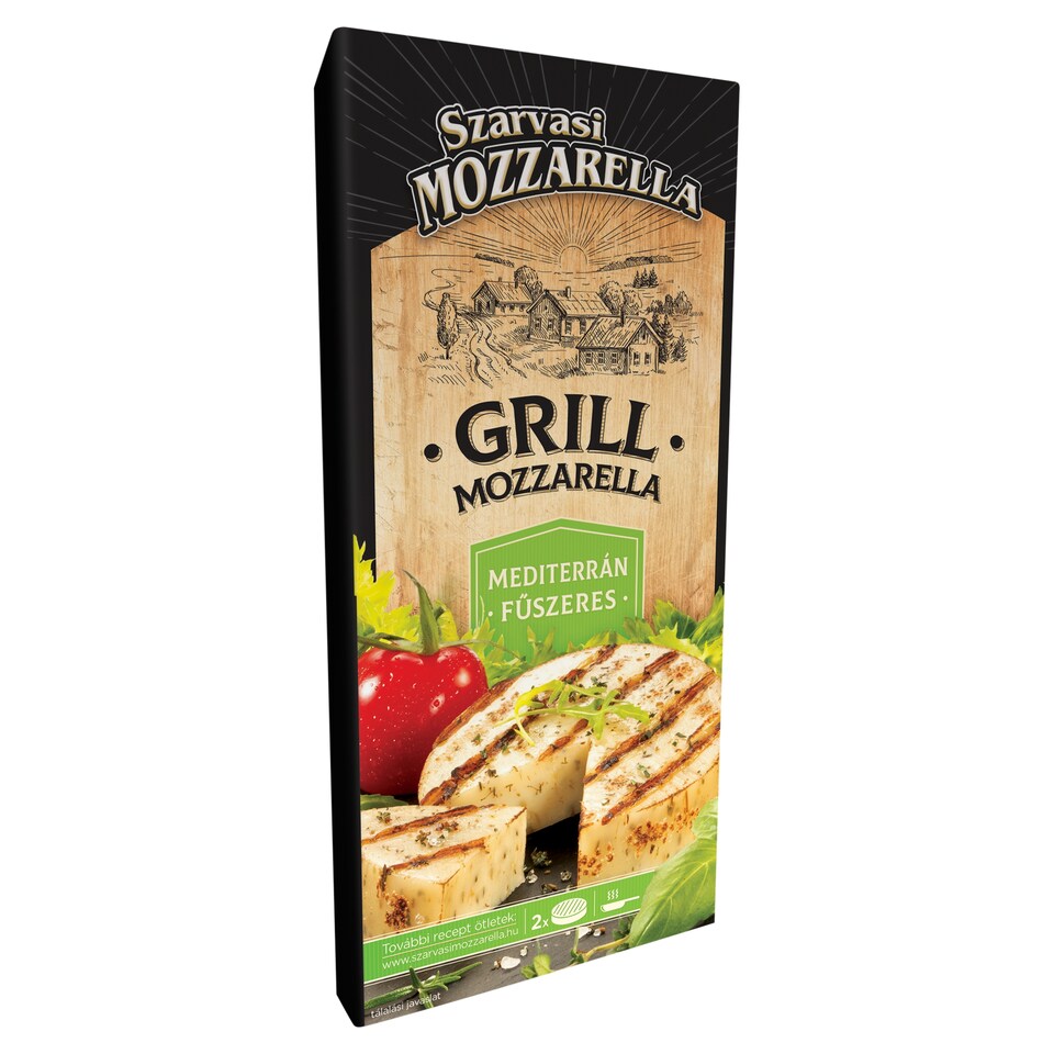  Szarvasi Mozzarella Mediterranean Herb Grilled Mozzarella 2 x 75 g (150 g)