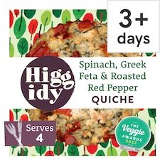 Higgidy Spinach Feta Red Pepper Quiche 400G