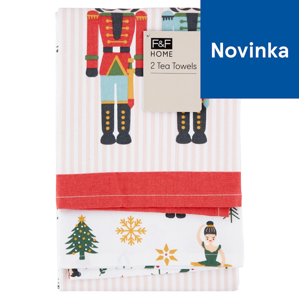 F&F Home Nutcracker Tea Towels 50 x 70 cm 2 pcs