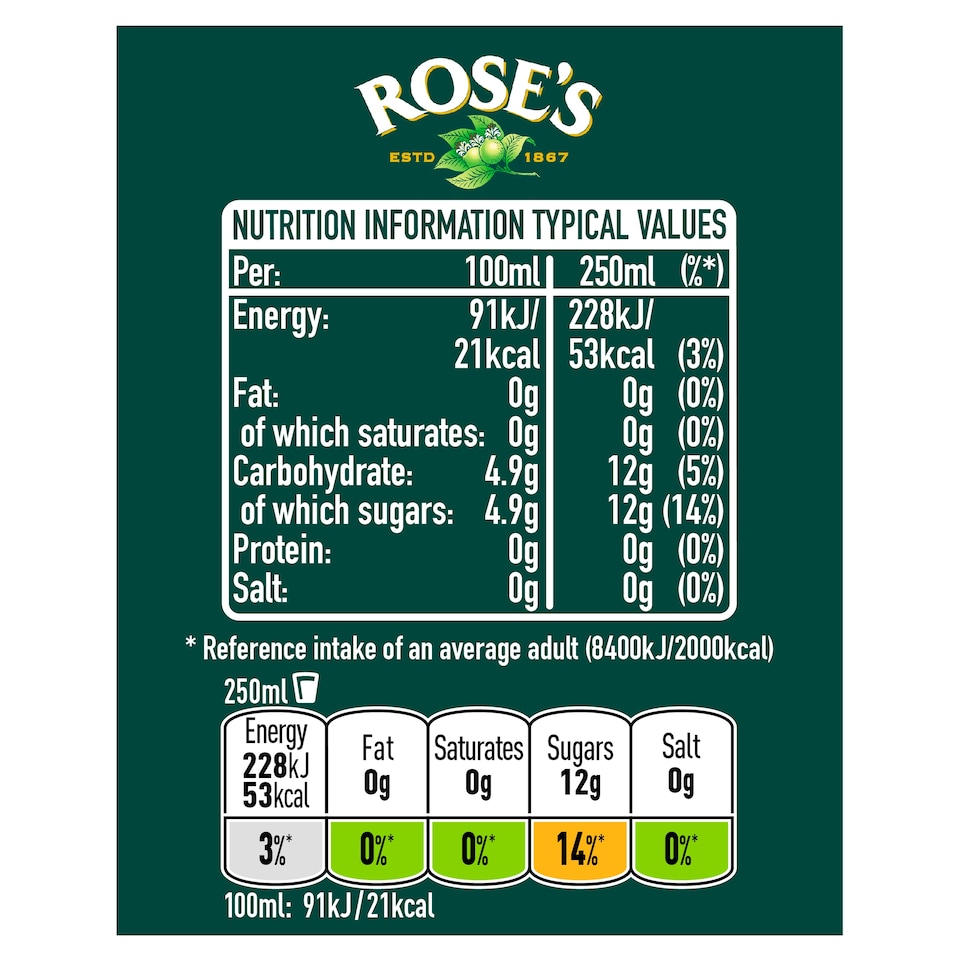 image 1 of Roses Lime Juice Cordial 1L