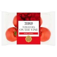 Tesco Tomatoes On The Vine 500G