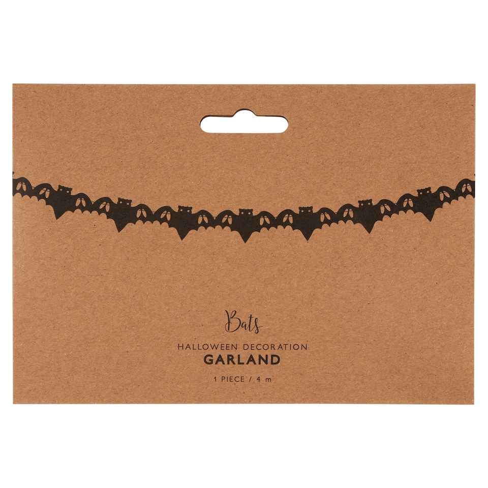 PartyDeco Halloween girlanda papírová netopýr 4 m 1 ks