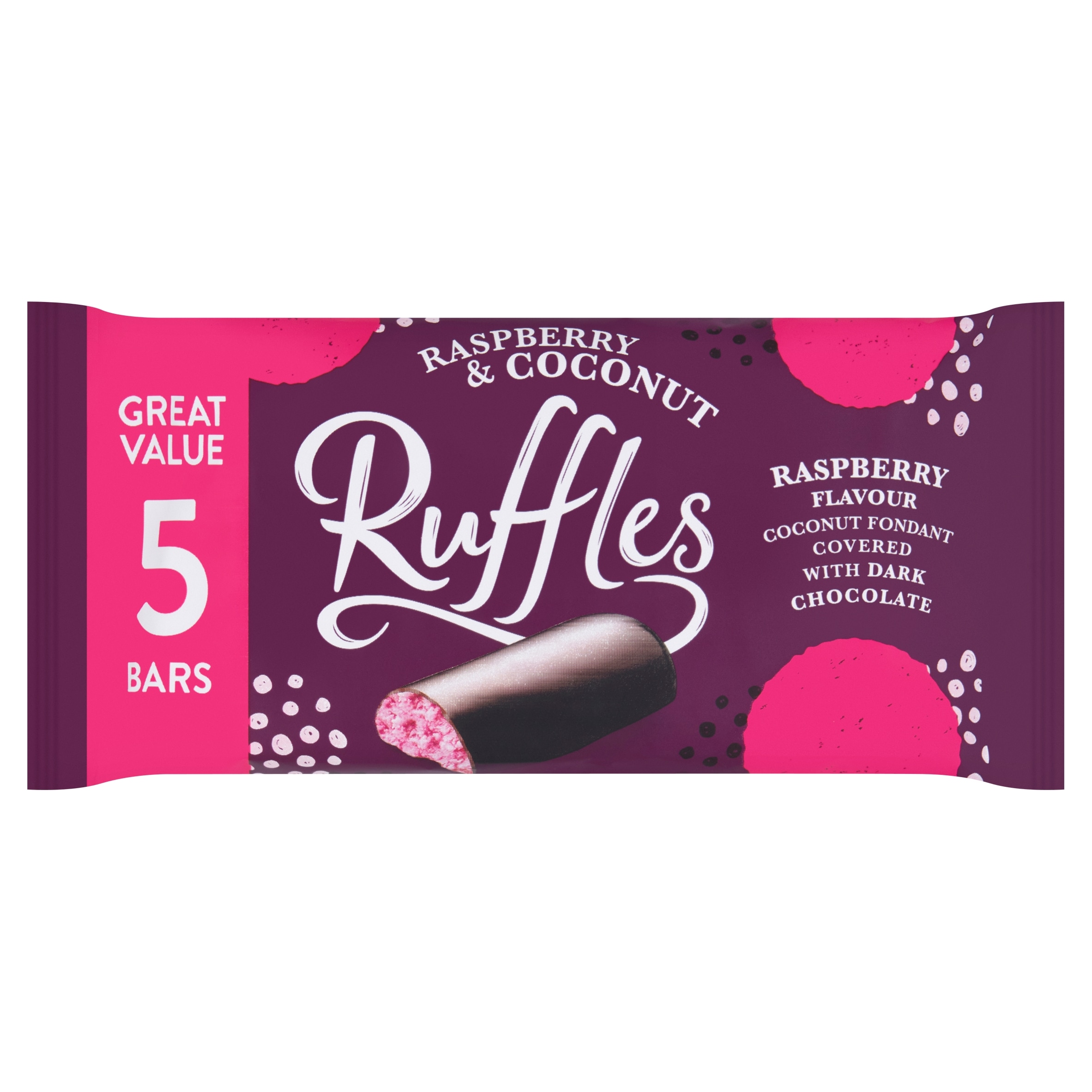 Raspberry Ruffles Back Label Ruffles Raspberry 5 Pack 130G - Tesco Groceries