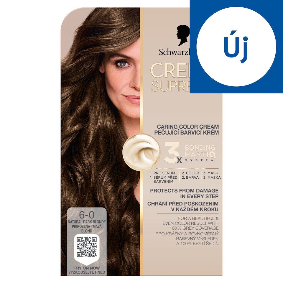 image 1 of Schwarzkopf Creme Supreme Permanent Color Creme 6-0 Natural Dark Blonde