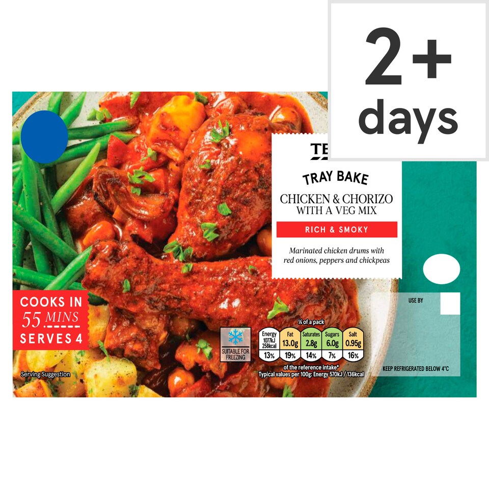Tesco Chicken & Chorizo With Vegetable Mix 1.04Kg Tesco Groceries