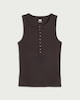 image 4 of F&F Cotton Rich Ribbed Button Front Vest in Brown