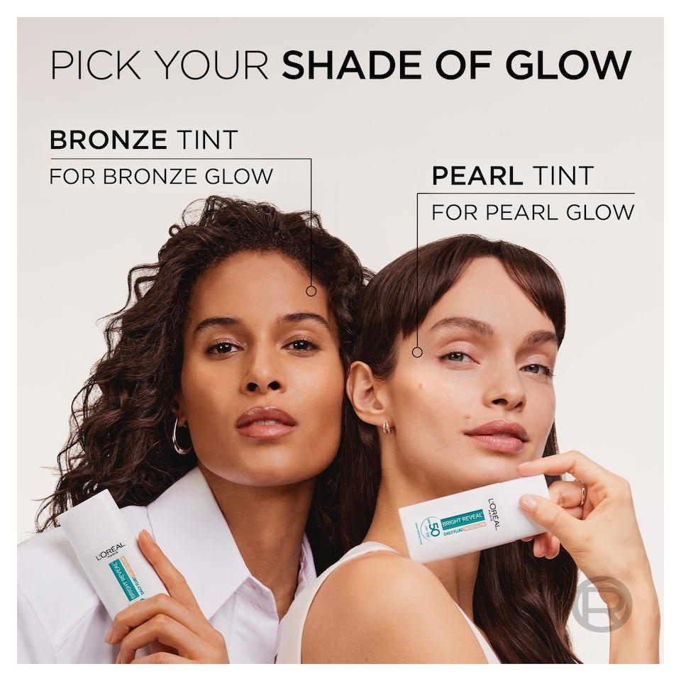 image 1 of L'Oreal Paris Bright Reveal Daily Fluid Tinted Glow Bronze SPF50 50ml