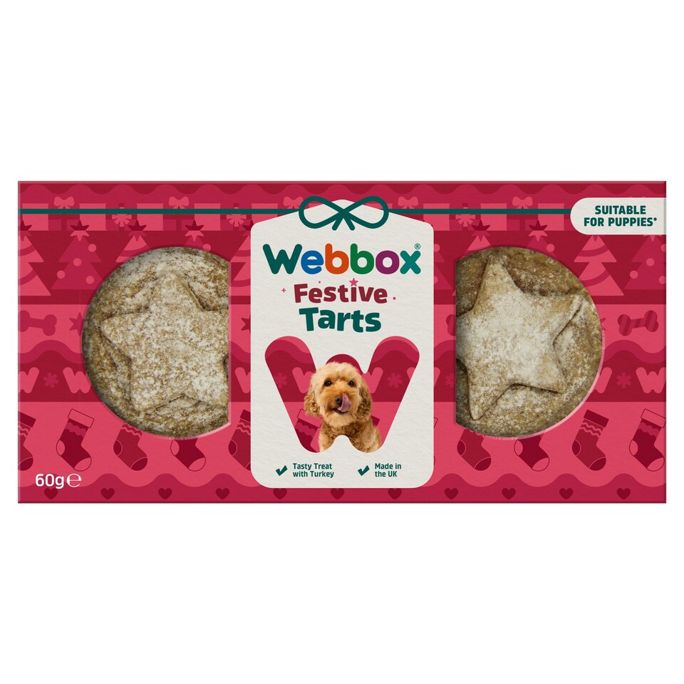 Webbox Christmas Festive Tarts for Dogs 60g