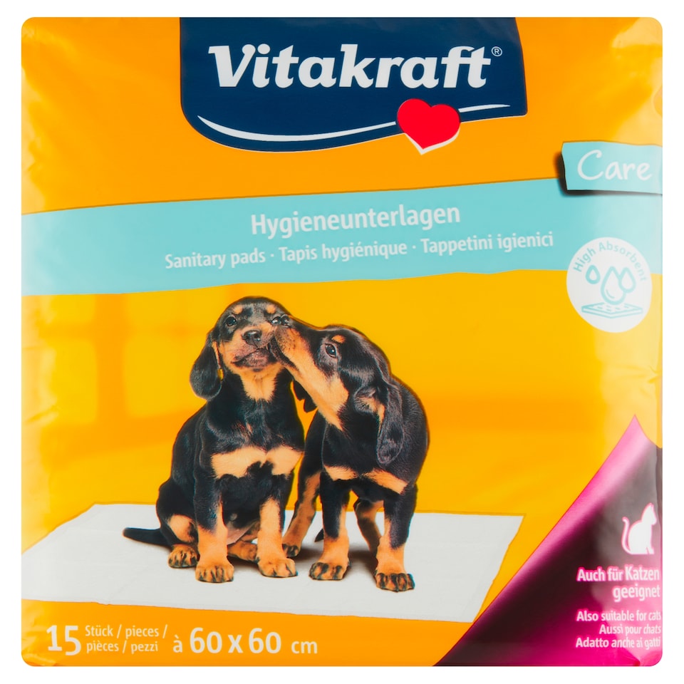 Obrázek 1 pro produkt Vitakraft Hygienické podložky pro štěňata 60 x 60 cm 15 ks