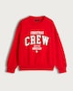 image 4 of F&F Cotton Rich Christmas Crew Slogan Sweatshirt in Red