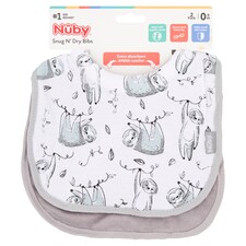 Nuby Snug & Dry Organic Cotton Bib 2 Pack