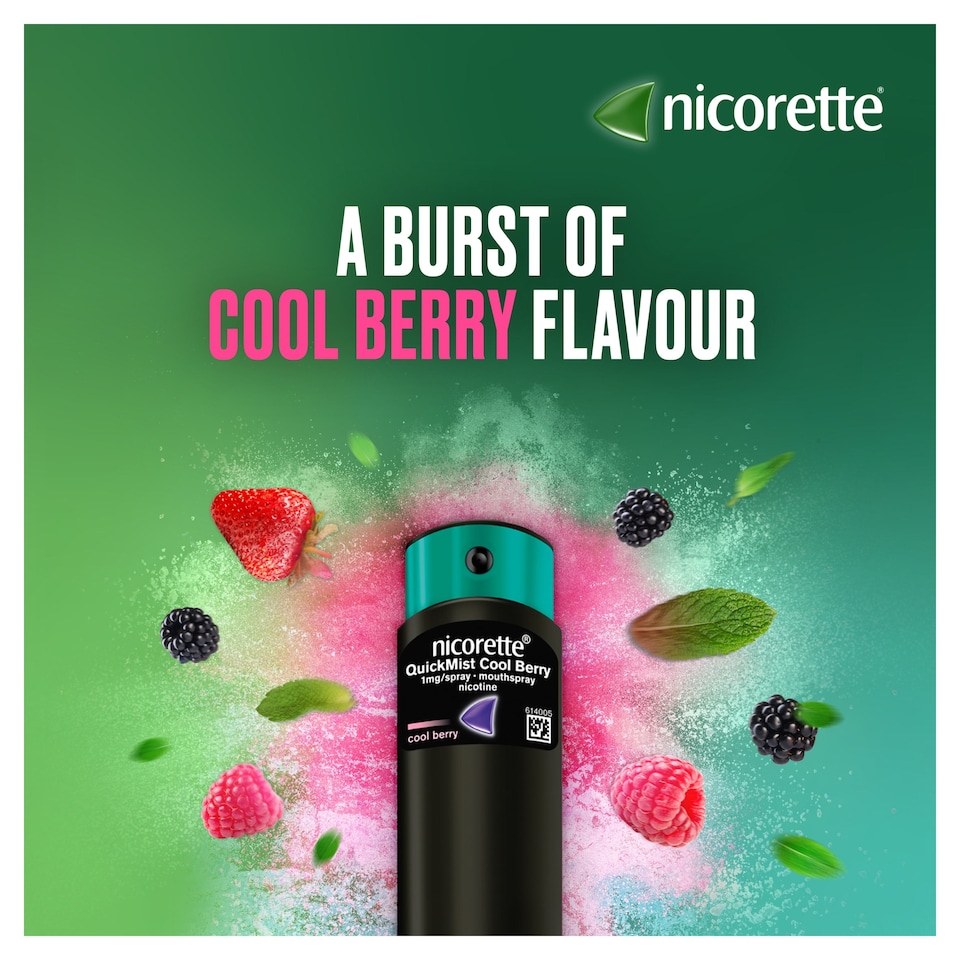image 1 of Nicorette QuickMist Nicotine Mouthspray - Cool Berry 13.2ml