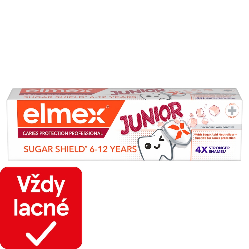 obrázok 1 z elmex® Anti-Caries Professional Junior detská zubná pasta pre deti vo veku 6-12 rokov