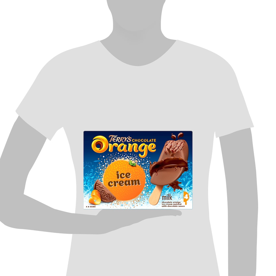 image 1 of Terry's Chocolate Orange Ice Cream Sticks 4 x 85ml