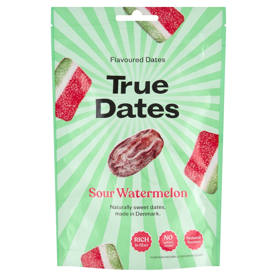 True Dates Vypeckované datle s příchutí kyselého melounu 100g