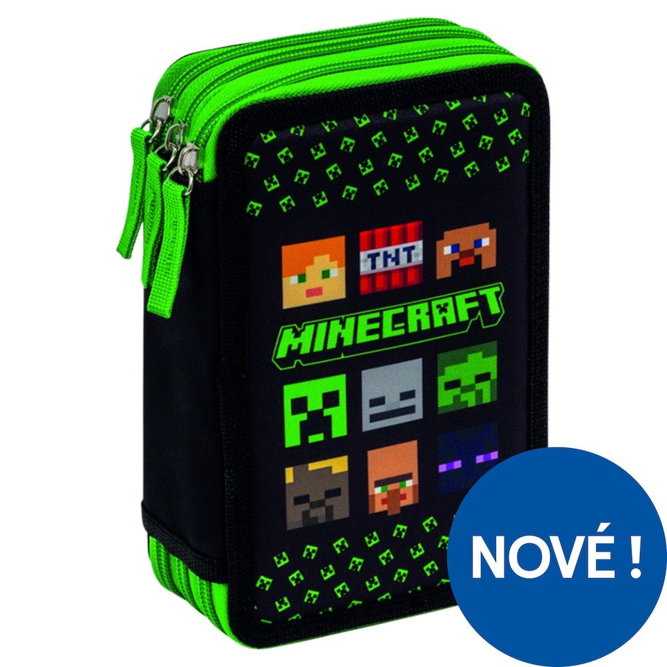 Obrázek 1 pro produkt Minecraft Jumbo třípatrový penál s výbavou