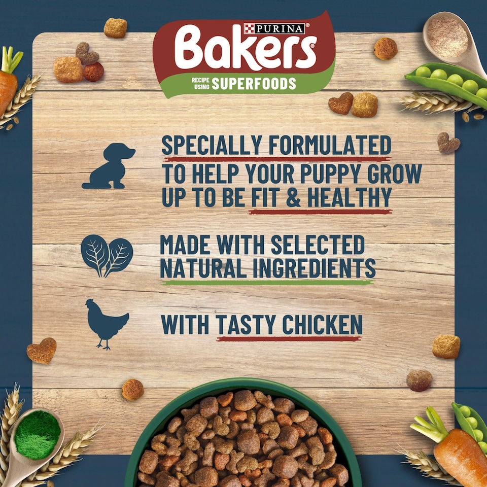 image 1 of Bakers Puppy Dog Food Chicken & Vegetable 1.1Kg