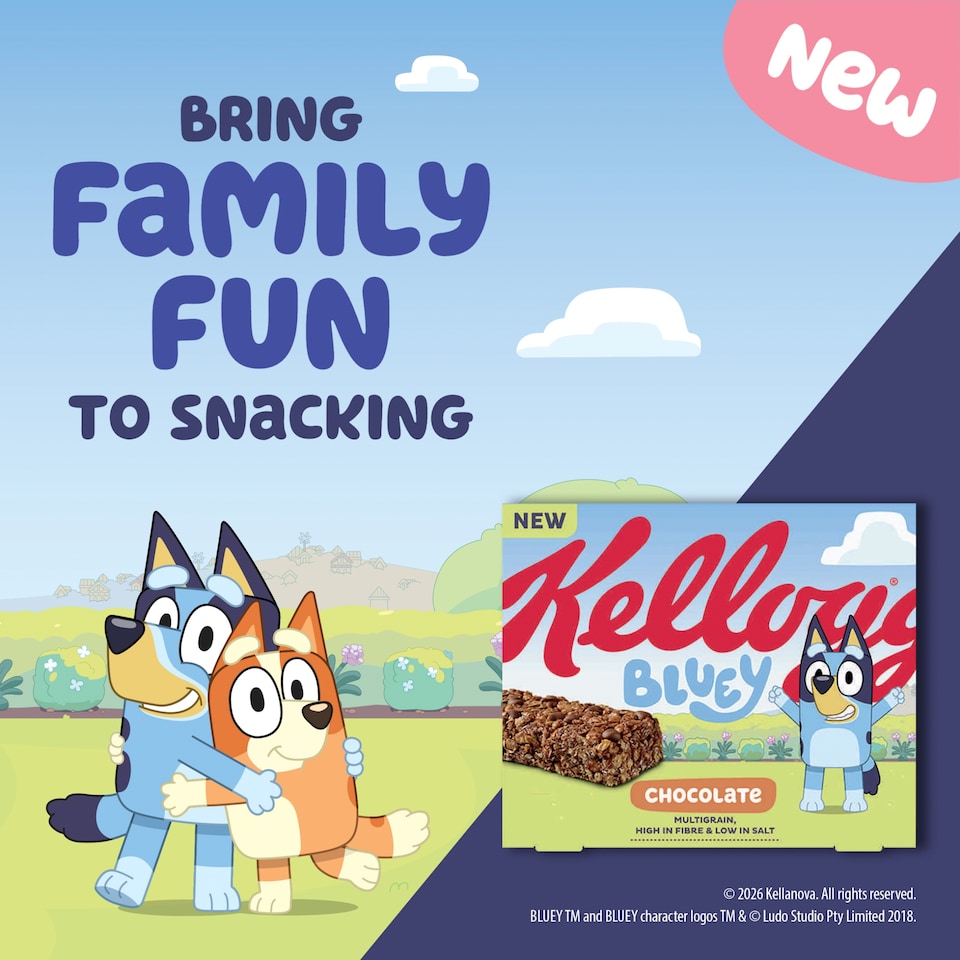 image 1 of Kellogg's Bluey Chocolate Flavour 4x25g