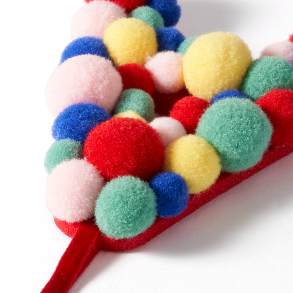 image 1 of Paperchase Cosmic Christmas Pom Pom Letter A Hanging Decoration