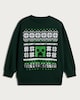 image 4 of Minecraft Creeper Tis the Season Sweatshirt in Green