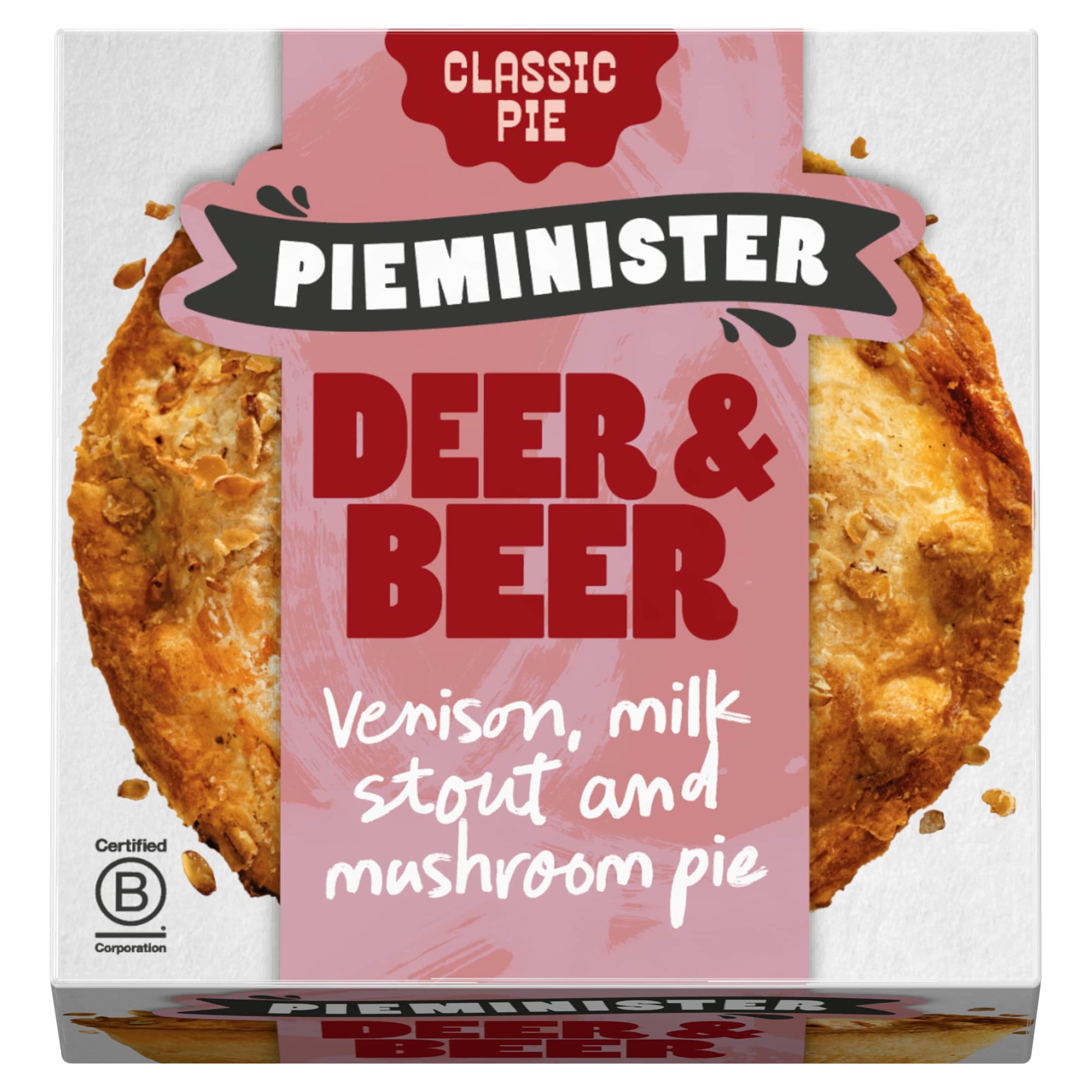 Pieminister Deer & Beer Pie with Wild Venison, Milk Stout & Mushroom 255g