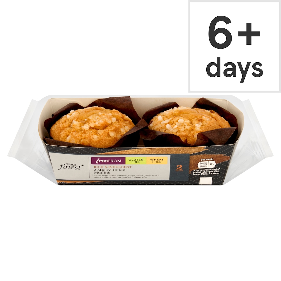 Tesco Finest Free From Sticky Toffee Muffins 2 Pack