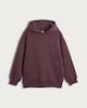 image 4 of F&F Active Cotton Rich Slogan Hoodie in Burgundy