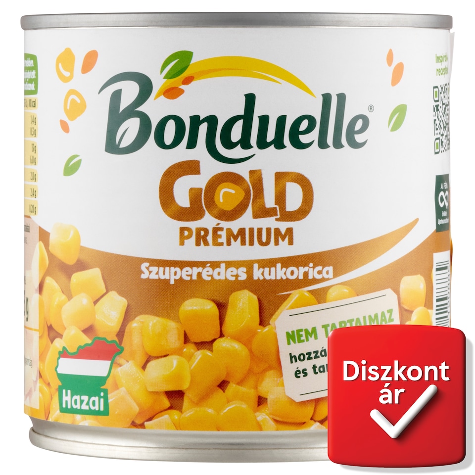 Bonduelle Gold Prémium szuperédes morzsolt csemegekukorica 340 g  1. kép