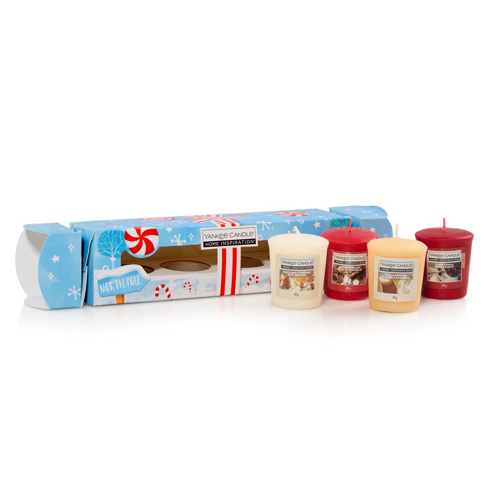 image 1 of Yankee 4 Votive Cracker Gift Set 4 x 49g
