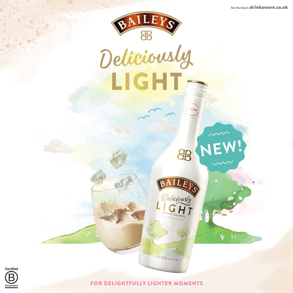 image 1 of Baileys Deliciously Light Irish Cream Liqueur Bottle 16.1% 70Cl