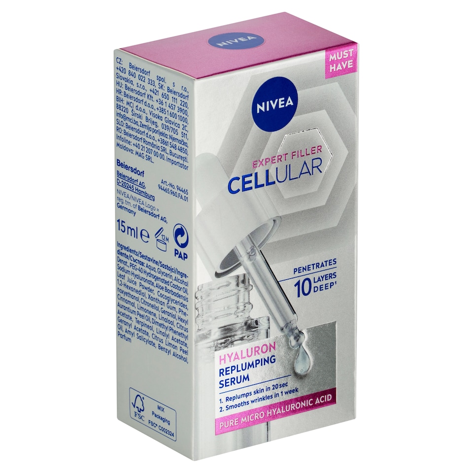 image 1 of Nivea Cellular Expert Filler Hyaluron Replumping Serum 15ml