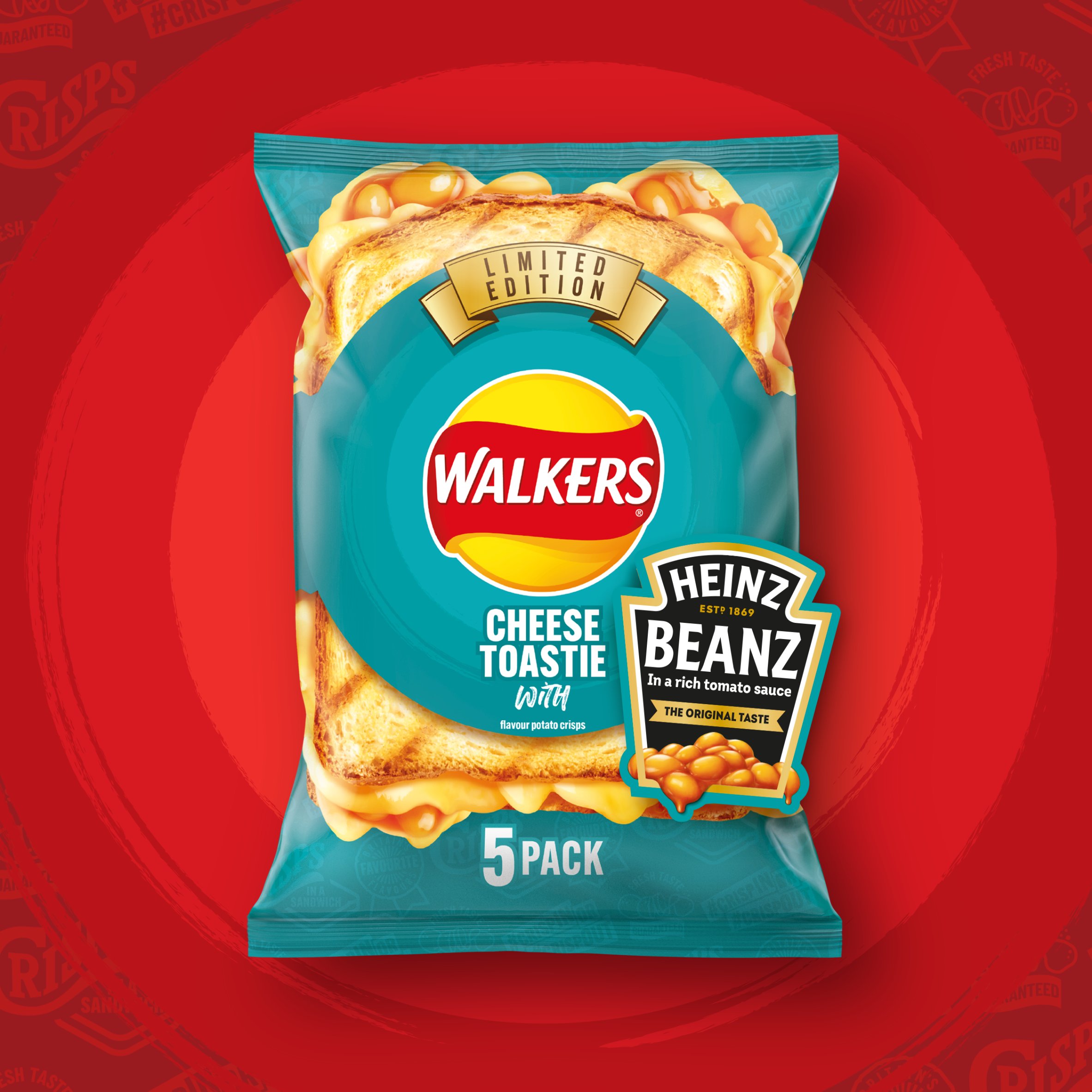 Walkers Heinz Cheesey Baked Beans Multipack Crisps 5 X 25g Tesco Walkers Heinz Cheesey Baked Beans Multipack Crisps 5 X 25g Tesco