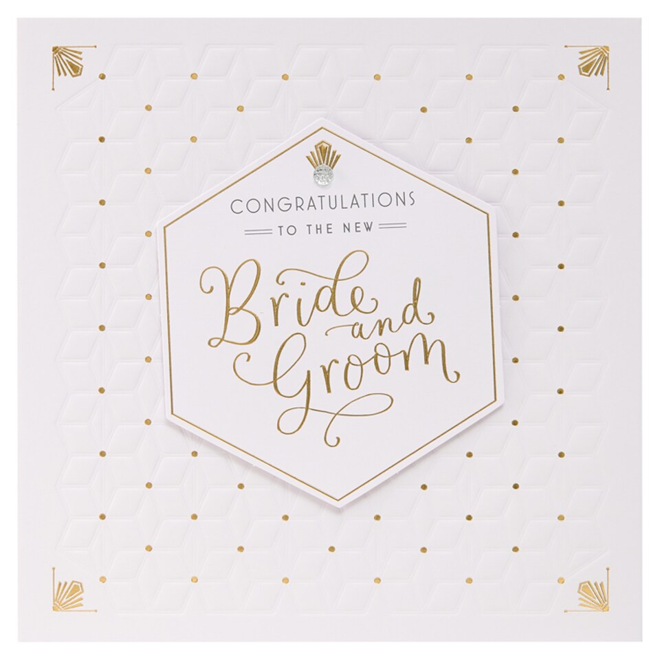 Carlton Wedding Card Congratulations New Bride & Groom