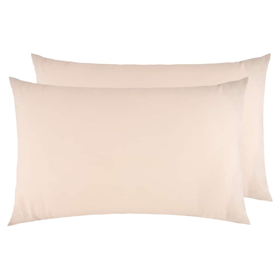 F&F Home Natural Cotton Rich Housewife Pillowcase Pair