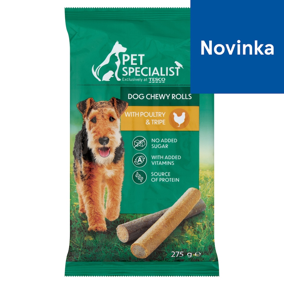 Pet Specialist Dog Chewy Rolls with Poultry & Tripe 5 pcs 275 g